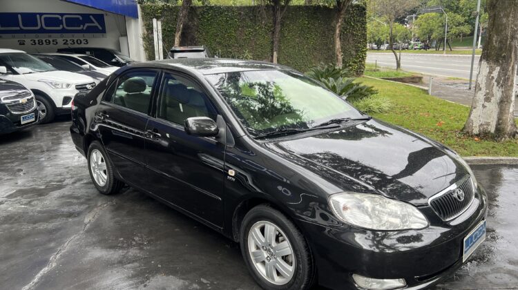 Corolla SE-G 1.8 Automático 2006/2006 Preto Top de Linha Blindado Nível III-A