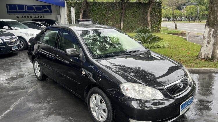 Corolla SE-G 1.8 Automático 2006/2006 Preto Top de Linha Blindado Nível III-A