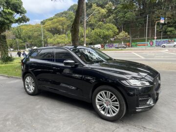 Jaguar F-Pace R-Sport3.0 V6 340CV AWD Automático 2017/2017 Preto – Blindado Nível III-A