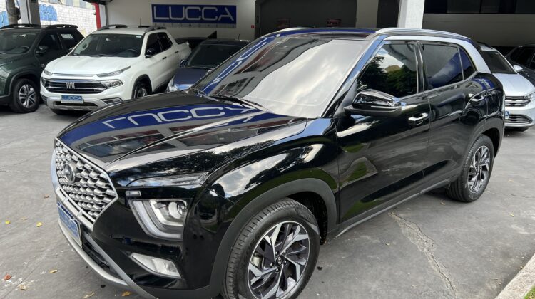 Creta Limited 1.0 Turbo Automática 2023/2024 Preta Flex Completa