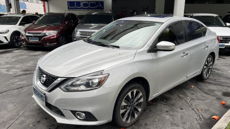 Sentra SL 2.0 Automático CVT 2018/2019 Prata Flex Top de Linha com Teto Solar