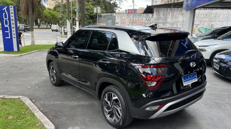 Creta Limited 1.0 Turbo Automática 2023/2024 Preta Flex Completa