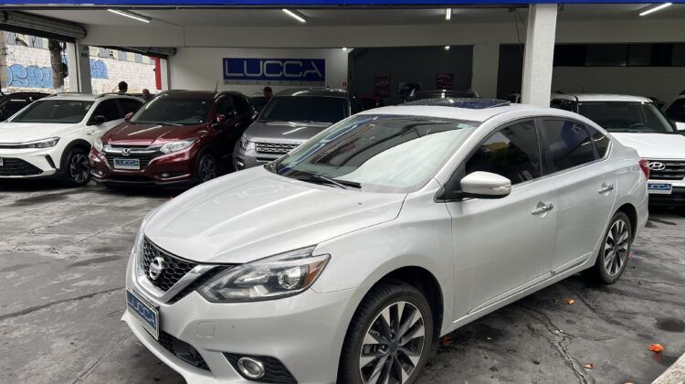 Sentra SL 2.0 Automático CVT 2018/2019 Prata Flex Top de Linha com Teto Solar