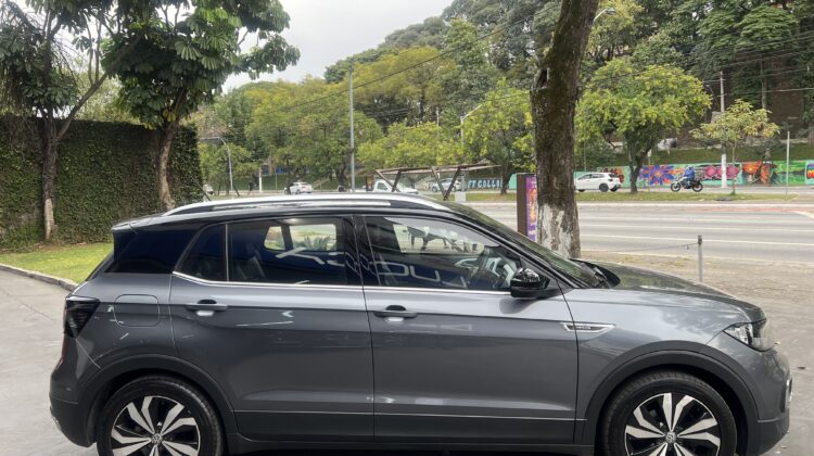 T-Cross Highline 1.4 TSI Automático 2020/2020 Cinza Flex – Blindado Nível III-A Carbon