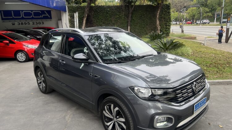 T-Cross Highline 1.4 TSI Automático 2020/2020 Cinza Flex – Blindado Nível III-A Carbon