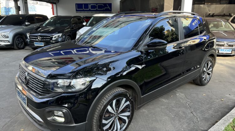 T-Cross 200 1.0 TSI Automático 2021/2022 Preto Flex Completo