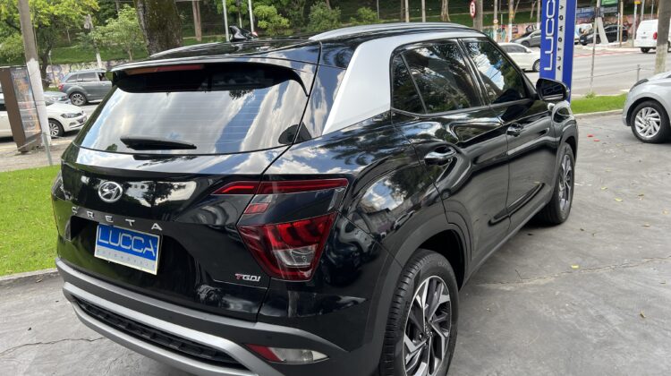 Creta Limited 1.0 Turbo Automática 2023/2024 Preta Flex Completa