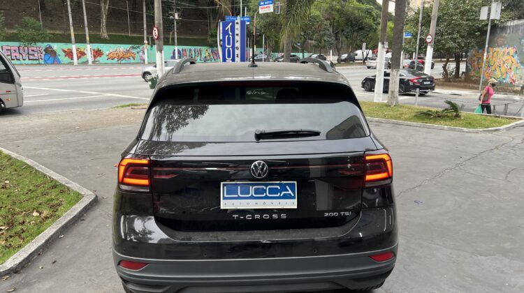 T-Cross 200 1.0 TSI Automático 2022 Preto Flex Completo