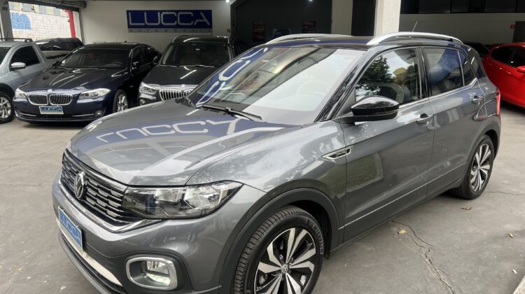 T-Cross Highline 1.4 TSI Automático 2020/2020 Cinza Flex – Blindado Nível III-A Carbon