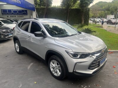 Tracker 1.0 Turbo Automática 2021 Prata Flex Completa