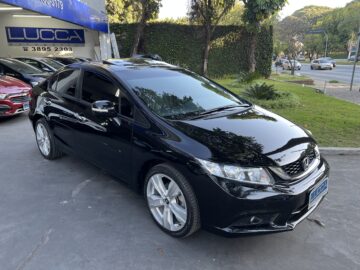 Civic EXR 2.0 Automático 2016 Preto flex com teto solar – Top de Linha