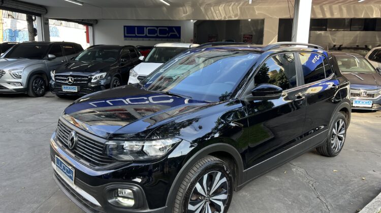 T-Cross 200 1.0 TSI Automático 2021/2022 Preto Flex Completo