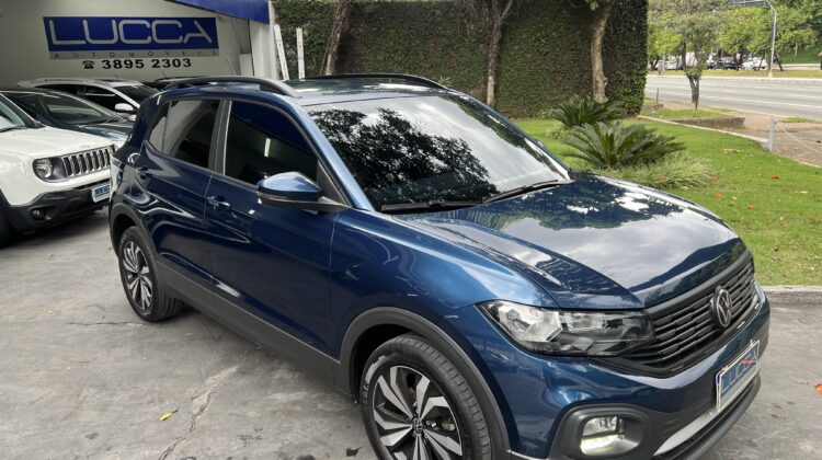 T-Cross 1.0 200 TSI Automático 2022/2022 Azul Flex Completo