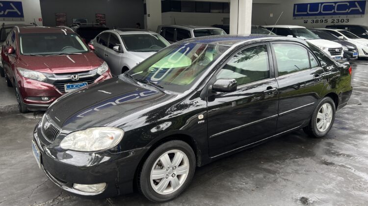 Corolla SE-G 1.8 Automático 2006/2006 Preto Top de Linha Blindado Nível III-A