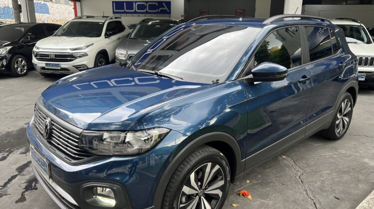 T-Cross 1.0 200 TSI Automático 2022/2022 Azul Flex Completo