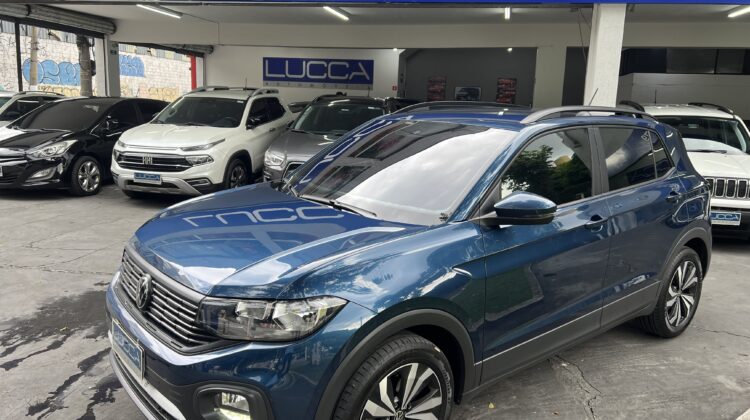 T-Cross 1.0 200 TSI Automático 2022/2022 Azul Flex Completo