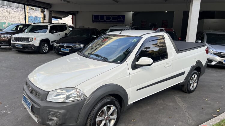 Strada Hard Working 1.4 Cabine Simples 2018 Branca Flex Completa