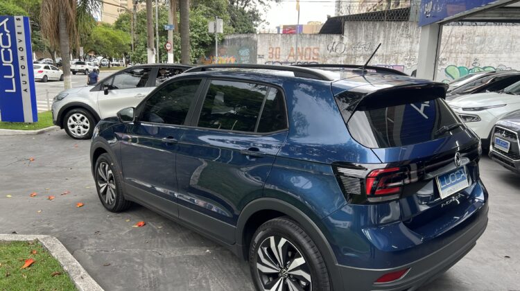 T-Cross 1.0 200 TSI Automático 2022/2022 Azul Flex Completo