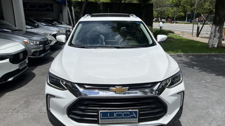 Tracker Premier 1.2 Turbo Automático 2022 Branco Flex com teto solar