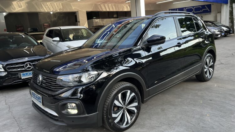 T-Cross 200 1.0 TSI Automático 2021/2022 Preto Flex Completo