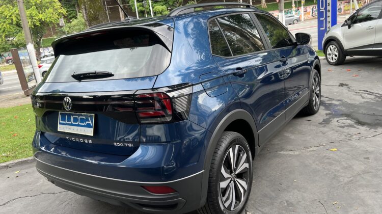 T-Cross 1.0 200 TSI Automático 2022/2022 Azul Flex Completo