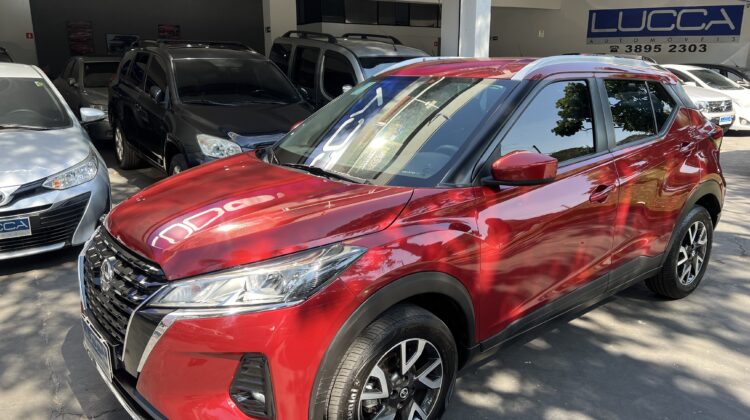 Kicks Sense 1.6 Automático CVT 2022 Vermelho Flex Completo
