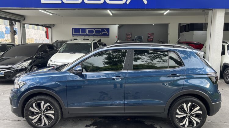 T-Cross 1.0 200 TSI Automático 2022/2022 Azul Flex Completo