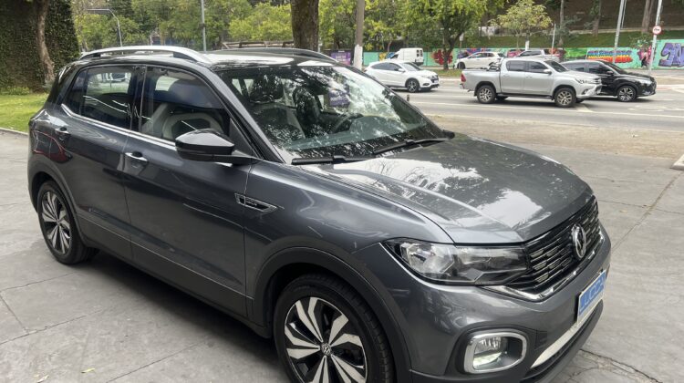 T-Cross Highline 1.4 TSI Automático 2020/2020 Cinza Flex – Blindado Nível III-A Carbon