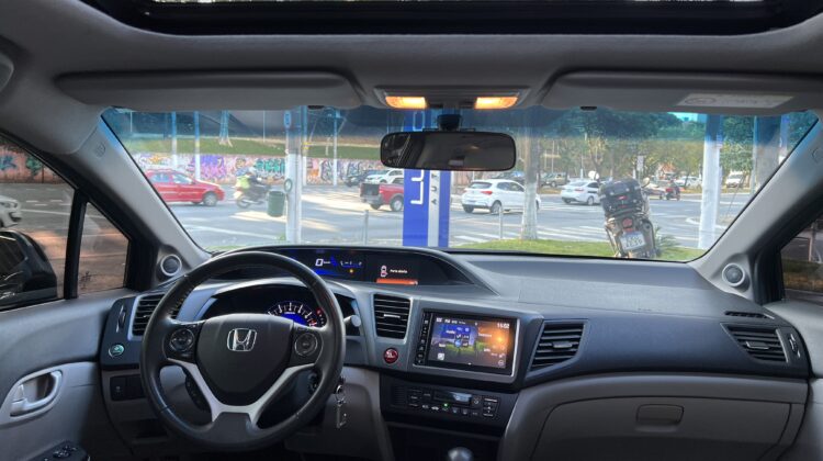 Civic EXR 2.0 Automático 2016 Preto flex com teto solar – Top de Linha