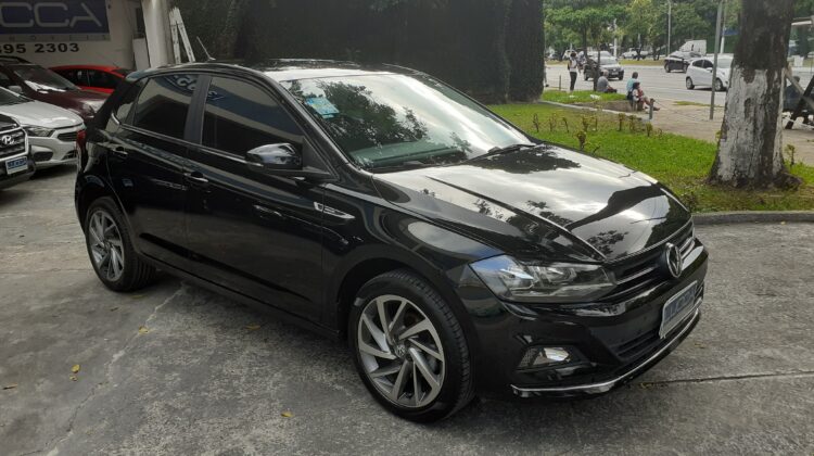 Polo Highline 1.0 TSI 200 Automático 2018/2019 Preto Flex Completo