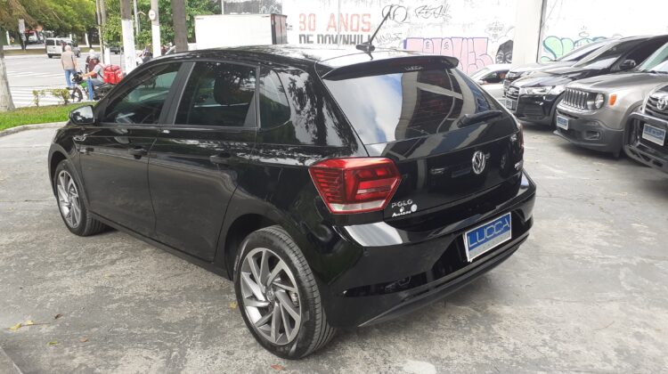 Polo Highline 1.0 TSI 200 Automático 2018/2019 Preto Flex Completo