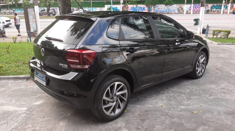 Polo Highline 1.0 TSI 200 Automático 2018/2019 Preto Flex Completo